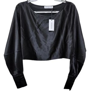 NONchalant Tayla Cuffed Top in Black